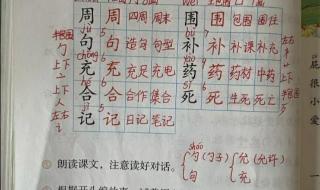 二年级上册生字组词